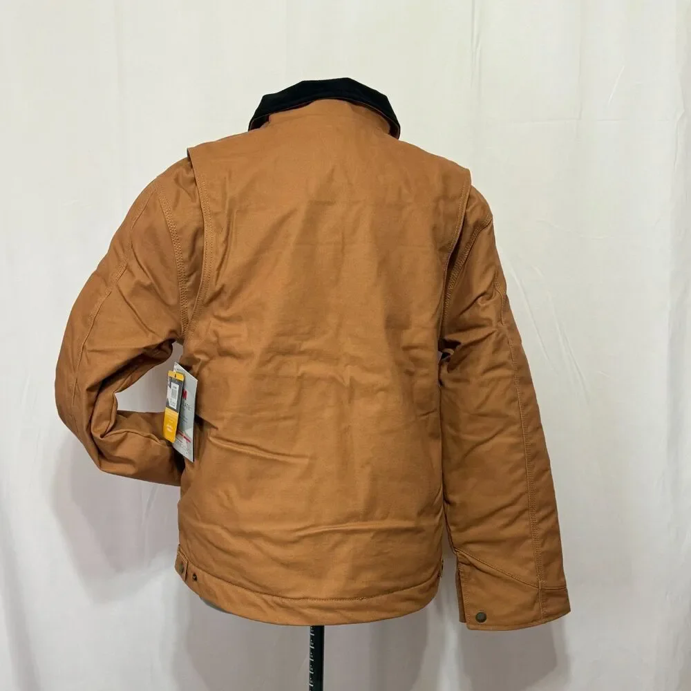 Eddie Bauer NWT Sz M Brown Men's Multi Pocket Berber Lined Jacket